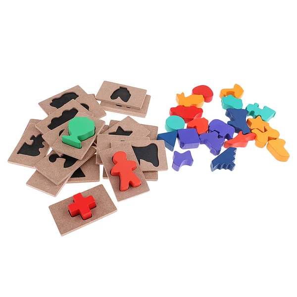 Luxury Maxbell A Set Of Shadow Jigsaw Puzzles Kids Insert Matching Boards Educational Toys Responsible