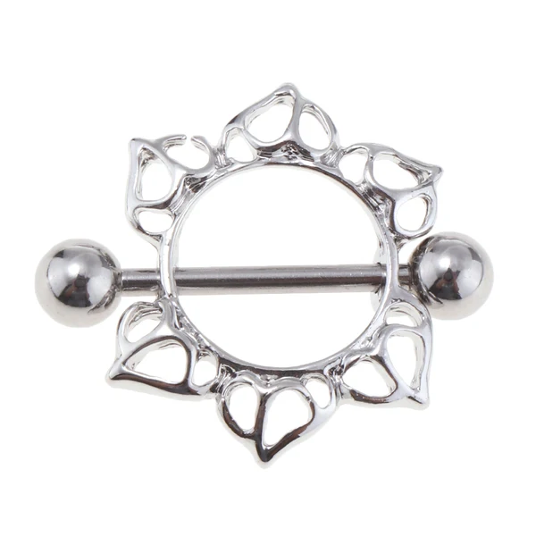 Advanced Maxbell 9 Pcs Nipples Ring Set Red OX Horn Flower Heart Ghost Claw Piercing Jewelry Powerful