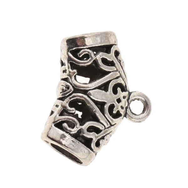 Carefully Designed Maxbell 10pcs Antique Tibetan Silver Bail Tube Beads Spacer Bead Bail beads Bead Hanger Fit Charm European Bracelet Pendant 14x19x7mm Crafted