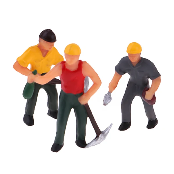 Long-Lasting Maxbell 6Pcs 1 87 HO Scale Painted Model People Workers Characters Miniature Figures Architectural Model Human Plastic Scene Simulation Top-Quality