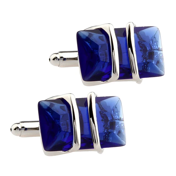 Verified Maxbell Rectangle Gemstone Cufflink Cuff Link Business Formal Mens Wedding Jewelry Soft