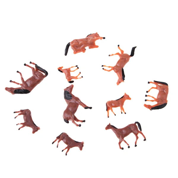Fine Crafted Maxbell 10Pcs 1 87 HO Scale Horses Model Painted Animal Figure for Miniature Models Eco-Friendly