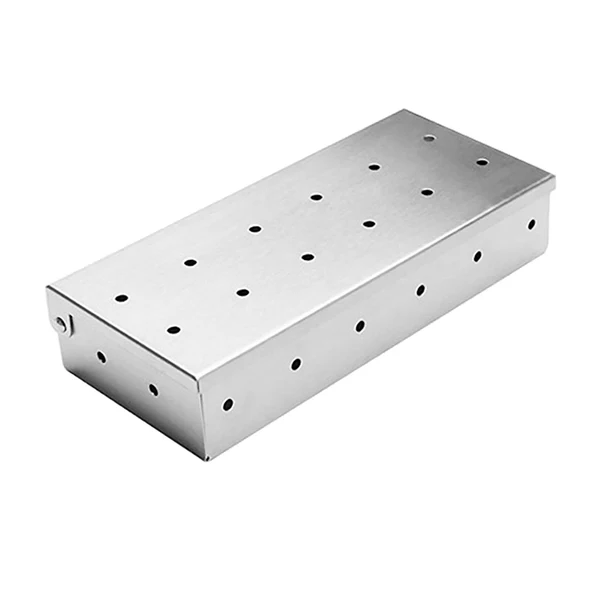Relaxed Maxbell Stainless Steel Meat Smoking Barbecue Smoker Box For BBQ Wood Chips World-Class