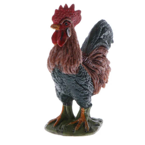 Modern Maxbell Plastic istic Wildlife Jungle Forest Farm Animals Cock Action Figure Toys Playset Kids Toddler Nature Toys Home Decor Collectibles Reusable