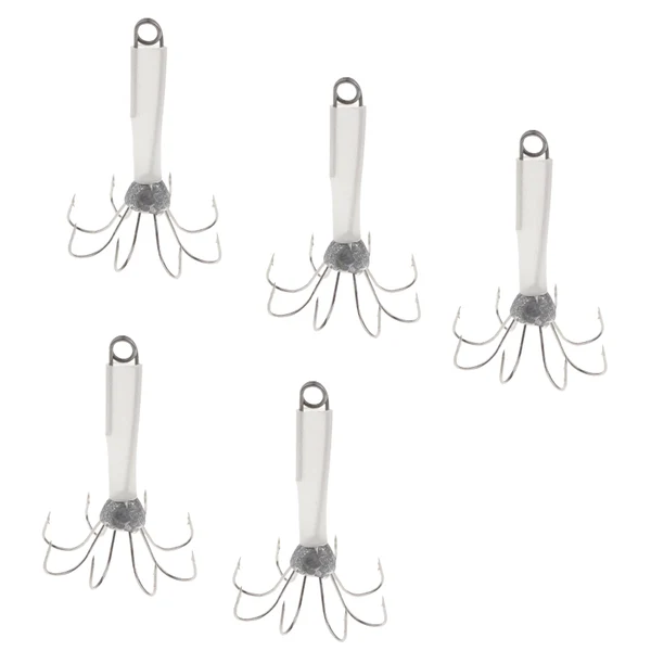 First-Class Maxbell 5pcs Luminous Squid Jigs Squid Lure Hook Octopus Hard Baits Sea Fishing 7cm Outstanding