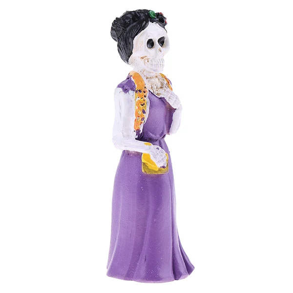 Next-Generation Maxbell Purple Resin Woman Human Skull Model Miniature Statue for House Garden Yard Office Decoration Trendy