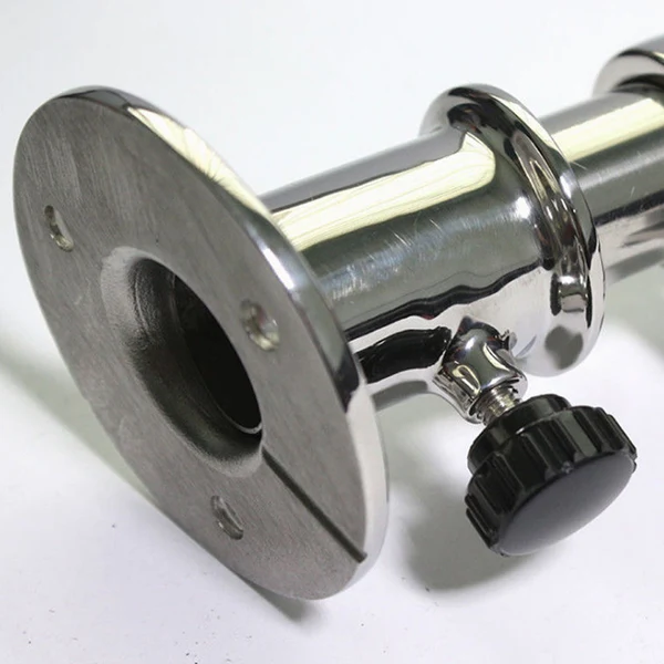 Fine Maxbell 30'' Boat 316 Stainless Steel Deck Flag Pole with Socket Base Classic