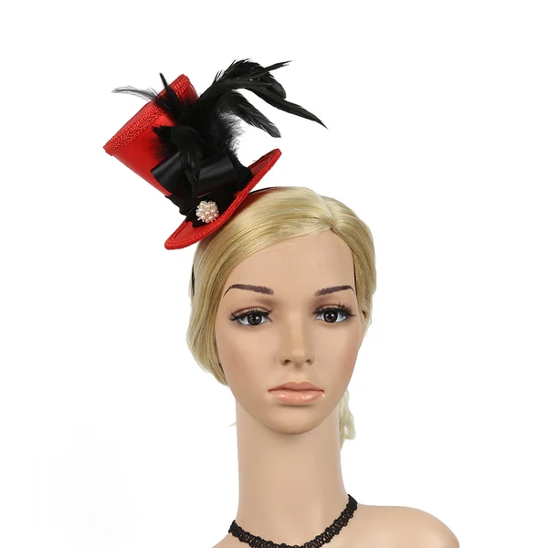 Elegant Maxbell Vintage Mni Top Hat Fascinator Headband Wedding Bride Party Prom Fancy Dress Headpiece Comfortable