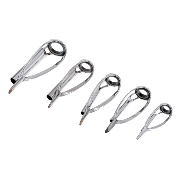 Smooth Maxbell 5pcs Fishing Rod Pole Guides Tips Top Eye Rings Repair Kits 5 Mixed Sizes Elegant