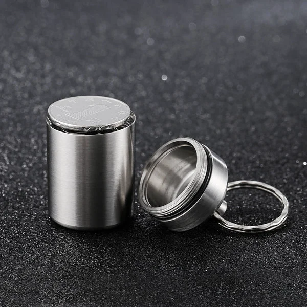 Original Design Maxbell 304 Stainless Steel Coin Capsule Pill Container Storage Box Holder Case Efficient