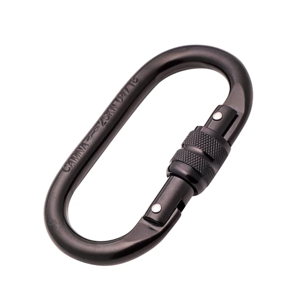 Artisan Maxbell Oval Shape 25KN Screw Locking Carabiner Hook Outdoor Rock Climbing Rappelling Rescue Equipment CE High-Performance