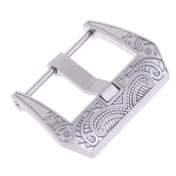 Luxury Maxbell Screw-in Flower Engraving Tang Buckle for Watch Bands 22mm Clasp Buckle Sustainable