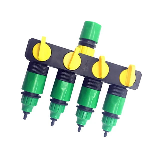 Relaxed Maxbell 4-Way Garden Outside Tap Connector Adaptor Hosepipe Splitter 3 4'' Plastic Effective