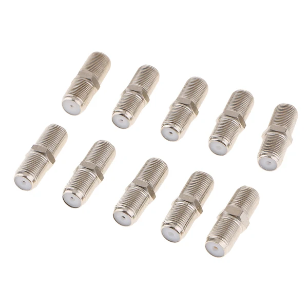 Soft Maxbell 10-Pack F Type RG6 Coax Cable Female to Female Connector Cable Extension Adapter Connects Two Coaxial Video Cables Reliable