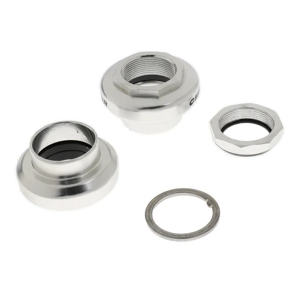 Official Maxbell Threaded 1 Inch Bike Fully Integrated Scooter Headset with Bearings Silver Soft