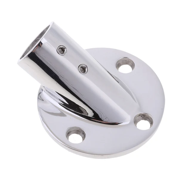 Easy-to-Use Maxbell Boat Hand Rail Fitting Round Base 30 Degree Angle for 7 8inch Tube Pure