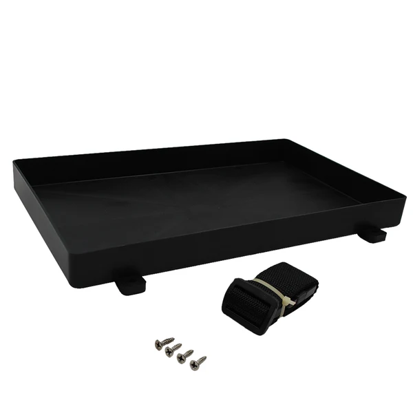 Fast Maxbell 1 Piece Black Boat Battery Tray Holder Fits 24 Series with Stainless Steel Buckle Strap Smart