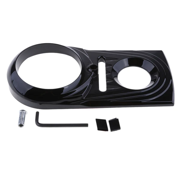 Top-Quality Maxbell Motorcycle Dash Panel Insert Cover Set for Harley FXST I 2000-2008 - Black Soft