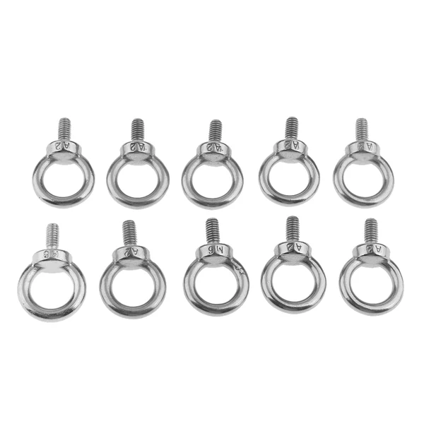Dependable Maxbell 10pcs 316 Grade Stainless Steel Lifting Ring Eye Bolt Nuts Screws Bolts 6mm Proven