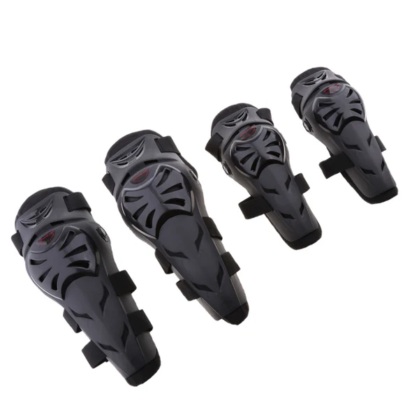 Excellent Maxbell 4Pieces Motorcycle Motocross Cycling Elbow and Knee Pads Protector Guard Armors Set Black Soft