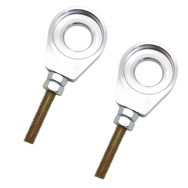 Unique Maxbell 2Pcs Chain Adjuster Tensioner Block Replaces Parts for Motorcycle Motorbike Dirt Bike Quad ATV - 15mm Silver Reliable