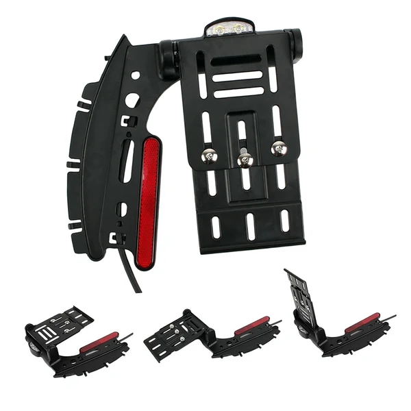 Proven Maxbell Collapsible Side Mount Rear License Plate Light Bracket For Harley Sportster Fine Crafted