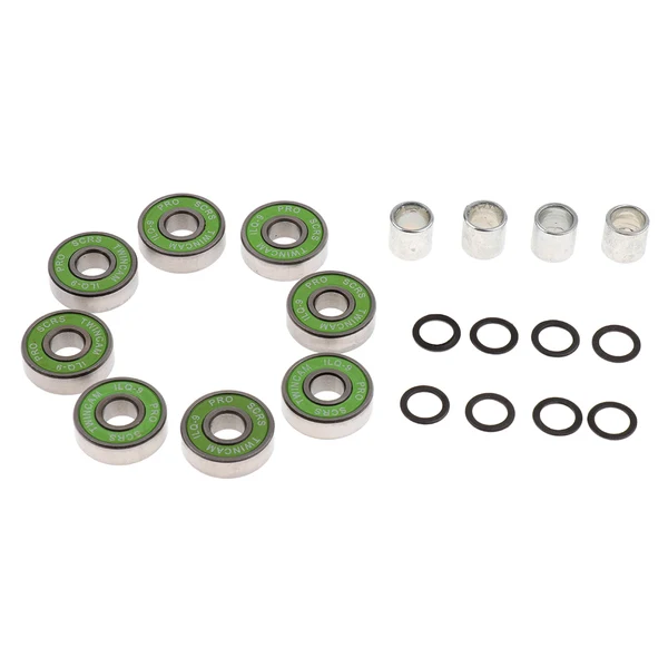 Sustainable Maxbell Skateboard Speed Kit- Bearing Spacers And Speed Washers Green Fashionable