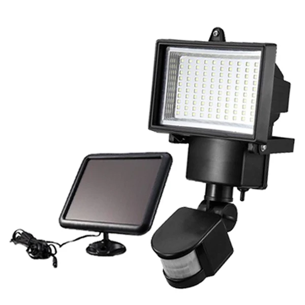 Certified Maxbell Outdoor Solar Power Motion Sensor Yard Floodlight 100LED PIR Security Light Flexible