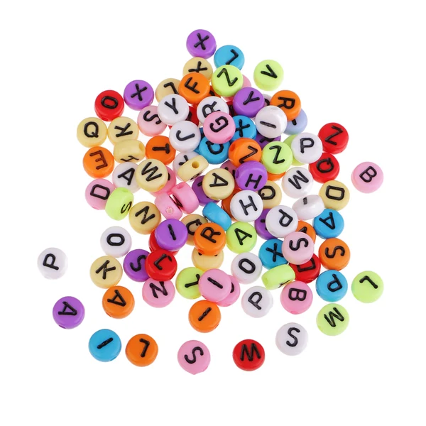 Fast Maxbell 100 Pcs Alphabet Beads DIY Letter Beads for Jewelry Craft Colored Beads School Education Beads Kids Beading Accessories 8mm Convenient