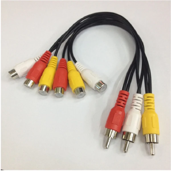 Premium Maxbell Female RCA to 3RCA Cable Male Jack Splitter Adapter Cable forTV DVD Player Superior