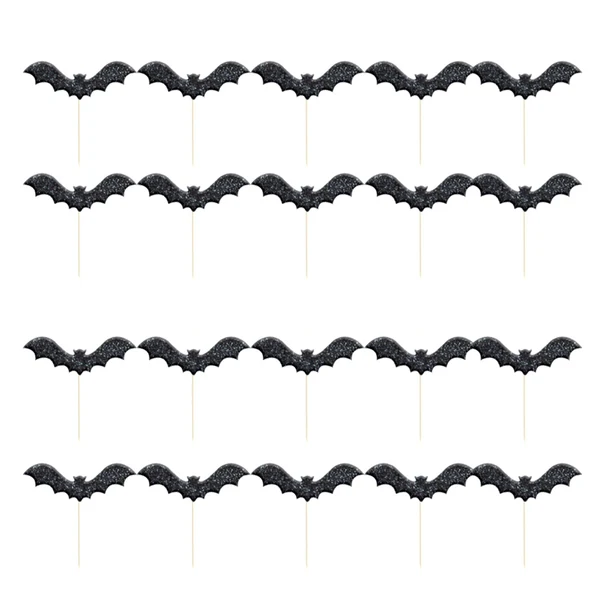 Smooth Maxbell 20 Pieces Glitter Paper Cake Topper Cupcake Picks Halloween Party Decor Elite