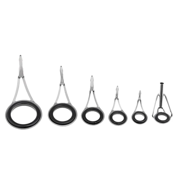 High-Quality Maxbell 35pcs Fishing Rod Guides Eye Ring Rod Repair Kit Mix Size for Rod Building Stainless steel frame wear-resistant ceramic ring Functional