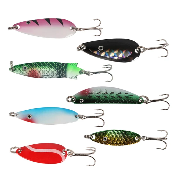 Powerful Maxbell 30pcs Spoon Fishing Lures Minnow Baits Metal Hard Baits Crankbaits Durable Metal material production anti-beat percussion
