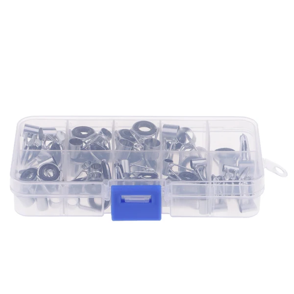 Secure Maxbell 45Pcs Fishing Top Rings Rod Pole Repair Kit Line Guides Eyes Ring 7mm 6mm High-End