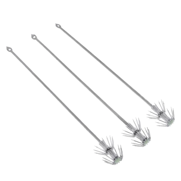 Comfortable Maxbell 3Pcs pack Saltwater Hard Fishing Lures DIY Luminous Glow Squid Octopus Jig Baits Hook Elegant