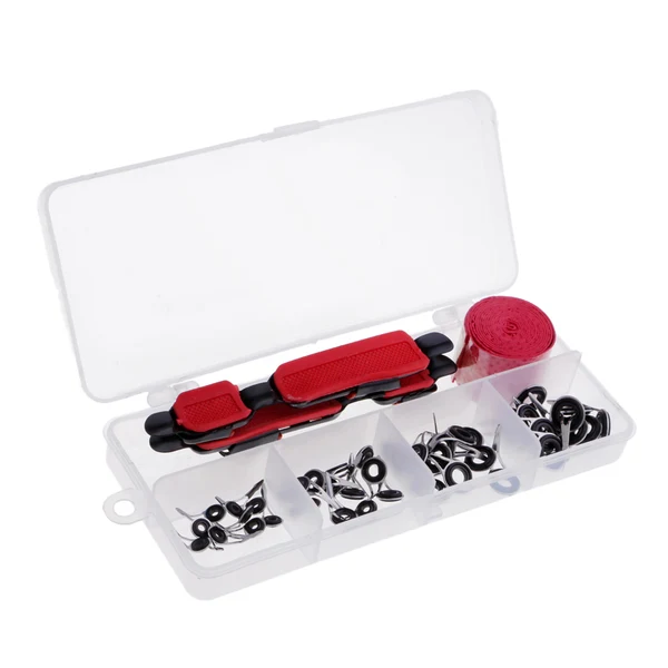 Organic Maxbell Fishing Rod Kit Adjustable Reel Deck Seat Rod Guide Sweatband Tackle Case Portable Red and Black Combo Expertly Made