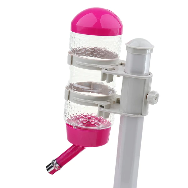 Carefully Designed Maxbell Pet Dog Standing Water Dispenser Automatic Lifting Feeding Bottle Food with Bowl Base Set Natural
