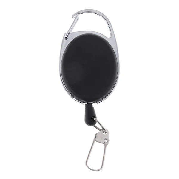 Versatile Maxbell ID Cards Key Retractable Clip Keychain Key Ring Pull Reel Keychain -Black Enhanced