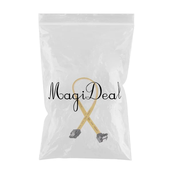 Fine Crafted Maxbell Serial ATA SATA3 HDD Hard Drive Signal Cable Right Angle to Straight-Yellow Casual