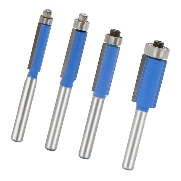 Minimalist Maxbell 4pcs Set 1 4 Shank Flush Trim Router Bits End Bearing For Woodwork Set 25mm Secure