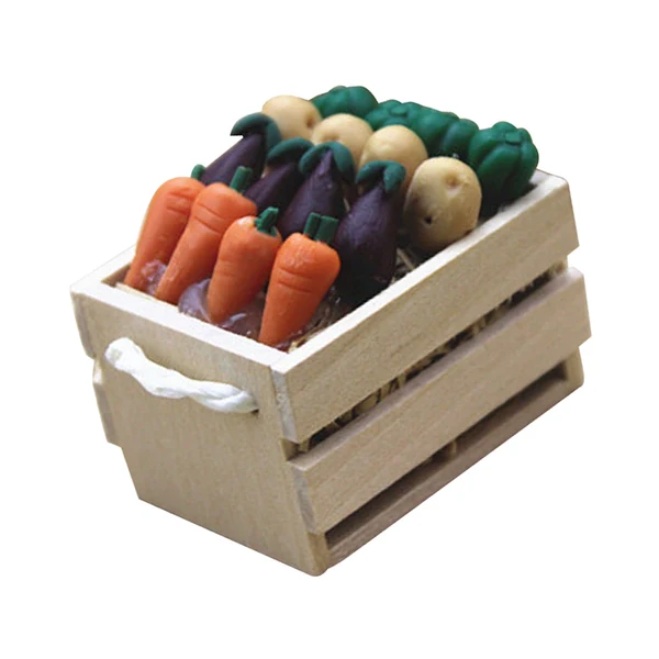 High-Performance Maxbell 1 6 1 12 Scale Miniature A Basket of Assorted Vegetables Dollhouse Kitchen Accessories Carefully Designed