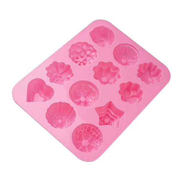 Smart Maxbell 12 Cavity Silicone Flower Shape Cake Molds Fondant Decorating Ice Cube Trays for Homemade Cake Chocolate Cupcake Muffin Baking World-Class