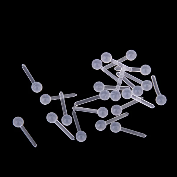 User-Friendly Maxbell 20pcs 18G Clear Acrylic Nose Studs Ring Bone Piercing Jewelry Universal Dependable