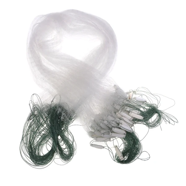 Convenient Maxbell Fishing Gill Net With Floating 1x15m Soft Artificial Sticky Polyethylene Green and White Net Mesh Trap Pure