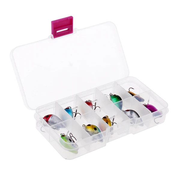 Advanced Maxbell 10pcs lot 2.6cm 2g Plastic Minnow Fishing Lures Bass Crankbait Kit Popper Poper Lure Fishing Tackle Hooks Crankbait Hard Minnow Baits Recyclable