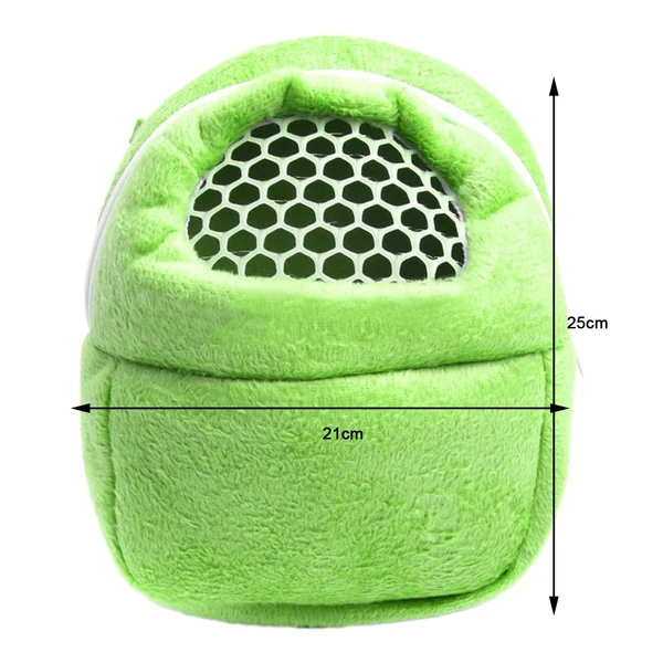 Advanced Maxbell Rat Hamster Chinchilla Rabbit Ferret Carrier Hedgehog Outgoing Packet Bag Hanging Bed with Strap Green Size L Safe