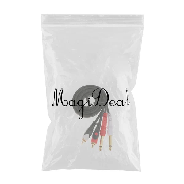 Detailed Maxbell Dual 1 4'' 6.35mm Mono Male Jack To Dual 2RCA Male Audio Cable for Mic Mixer 1M Sophisticated