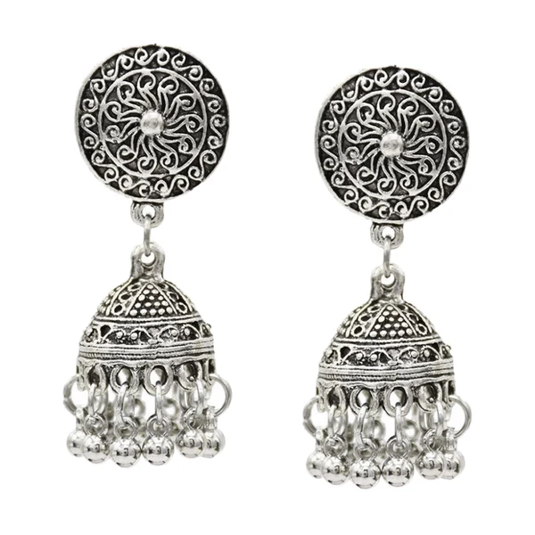 Prestigious Maxbell Vintage Tibetan Ethnic Bell Tassel Dangle Earrings Belly Dancing Ear Stud Flexible