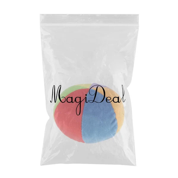 Elegant Maxbell 4 Inch Rainbow Soft Plush Ball Rattle Block Hand Grab and Shake Toy Preschool Educational Toy for Kids Baby Toddler Breathable