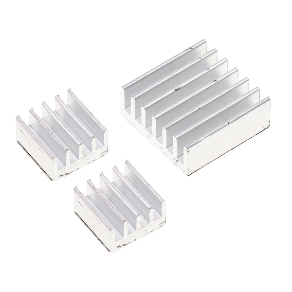 Reusable Maxbell 3Pcs Aluminum Heatsink Cooler Fins Adhesive Kit for Cooling Raspberry Pi Professional